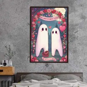 Personalized Cute Fresno Nightcrawler Valentine Poster | Custom Name Cryptid Couple Art Decor 7 Personalized Cute Fresno Nightcrawler Valentine Poster Custom Name Cryptid Couple Art Decor