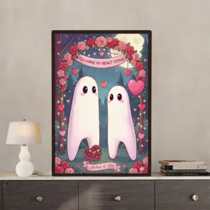 Personalized Cute Fresno Nightcrawler Valentine Poster | Custom Name Cryptid Couple Art Decor 8 Personalized Cute Fresno Nightcrawler Valentine Poster Custom Name Cryptid Couple Art Decor
