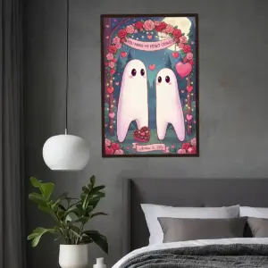 Personalized Cute Fresno Nightcrawler Valentine Poster | Custom Name Cryptid Couple Art Decor 9 Personalized Cute Fresno Nightcrawler Valentine Poster Custom Name Cryptid Couple Art Decor