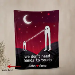 Personalized Fresno Nightcrawler Valentine Blanket Funny Custom Name Couple Cryptid Walking Pants Cozy