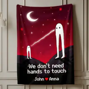 Personalized Fresno Nightcrawler Valentine Blanket Funny Custom Name Couple Cryptid Walking Pants Cozy