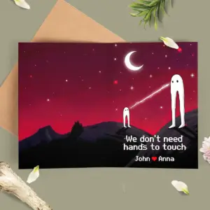 Personalized Fresno Nightcrawler Valentine Card Funny Custom Name Couple Cryptid Greeting Card