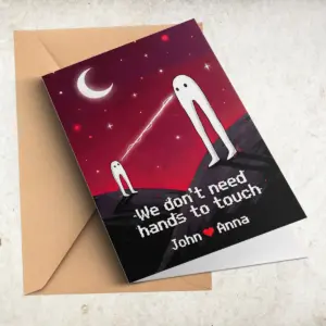 Personalized Fresno Nightcrawler Valentine Card Funny Custom Name Couple Cryptid Greeting Card