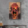Personalized Nessie Couple Canvas Retro Tropical Sunset Loch Ness Monster Valentine Anniversary Art