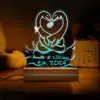 Personalized Nessie Couple Night Light | Custom Name Loch Ness Monster 3D Lamp Valentine Anniversary Gift 14 Personalized Nessie Couple Night Light Custom Name Loch Ness Monster LED 3D Lamp Valentine