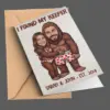Personalized Sasquatch Valentine Stationery Custom Face Bigfoot Card