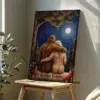 Personalized Van Gogh Bigfoot Couple Canvas | Romantic Oil Painting Style Sasquatch Valentine Art Decor 18 Personalized Van Gogh Bigfoot Couple Canvas Romantic Oil Painting Style Sasquatch Valentine Art
