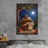 Personalized Van Gogh Bigfoot Couple Poster Romantic Oil Painting Style Sasquatch Valentine Art