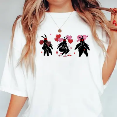 Sexy Mothman Valentine Shirt Funny Twerking Cryptid Booty Tee Spooky Naughty Love Gift