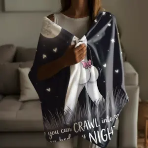 Thicc Fresno Nightcrawler Valentine Blanket Crawl Into My Bed Funny Cryptid Cozy