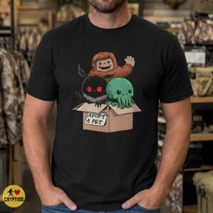 Adopt A Pet Cute Bigfoot Mothman Cthulhu Cryptid Shirt
