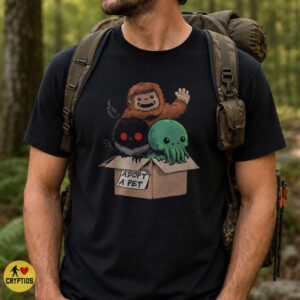 Adopt A Pet Cute Bigfoot Mothman Cthulhu Cryptid Shirt