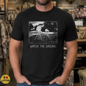 Alien Creatures Watch The Ground Security Camera Found Footage Paranormal Shirt