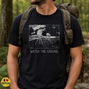 Alien Creatures Watch The Ground Security Camera Found Footage Paranormal Shirt