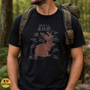 Anatomy of a Jackalope Funny Labeled Diagram Cryptid Science Shirt