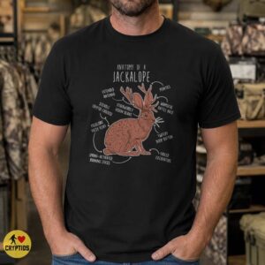 Anatomy of a Jackalope Funny Labeled Diagram Cryptid Science Shirt