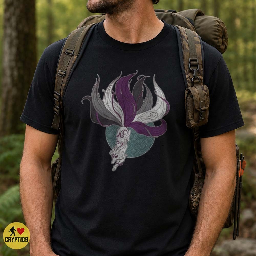 Asexual Pride Kitsune Fox Spirit Japanese Yokai T-Shirt 1 Asexual Pride Kitsune Fox Spirit Japanese Yokai Shirt