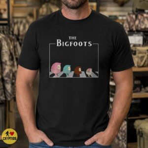 Bigfoot Abbey Road Beatles Parody Funny Sasquatch Cryptid Shirt