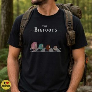 Bigfoot Abbey Road Beatles Parody Funny Sasquatch Cryptid Shirt