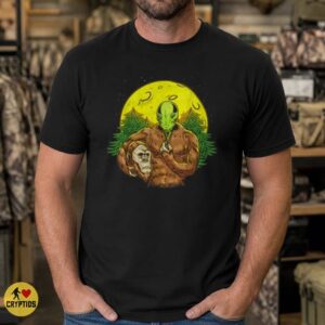 Bigfoot Alien Conspiracy Theory Funny Paranormal Full Moon T-Shirt 7 Bigfoot Alien Conspiracy Theory Funny Paranormal Full Moon Shirt