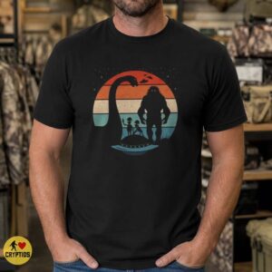 Bigfoot Alien Loch Ness Monster UFO Retro Sunset Cryptid Squad T-Shirt 6 Bigfoot Alien Loch Ness Monster UFO Retro Sunset Cryptid Squad Shirt