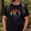 Bigfoot Alien Loch Ness Monster UFO Retro Sunset Cryptid Squad Shirt