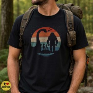 Bigfoot Alien Loch Ness Monster UFO Retro Sunset Cryptid Squad T-Shirt 7 Bigfoot Alien Loch Ness Monster UFO Retro Sunset Cryptid Squad Shirt