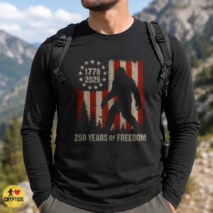 Bigfoot American Flag 1776 2026 250 Years of Freedom USA Shirt