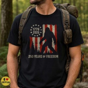 Bigfoot American Flag 1776 2026 250 Years of Freedom USA T-Shirt 6 Bigfoot American Flag 1776 2026 250 Years of Freedom USA Shirt