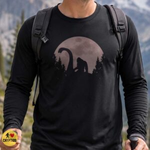 Bigfoot and Loch Ness Monster Full Moon Silhouette Cryptid T-Shirt 7 Bigfoot and Loch Ness Monster Full Moon Silhouette Cryptid Shirt