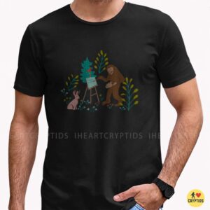 Bigfoot Artist Painting Jackalope Funny Shirt