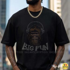 Bigfoot Big Fun Wearing Headphones Music Lover Funny Cryptid T-Shirt 8 Bigfoot Big Fun Wearing Headphones Music Lover Funny Shirt