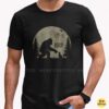 Bigfoot Boop The Cat Funny Sasquatch Full Moon Forest Silhouette Cute Cryptid Cat Lover Shirt