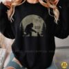 Bigfoot Boop The Cat Funny Sasquatch Full Moon Forest Silhouette Cute Cryptid Cat Lover Shirt
