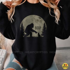 Bigfoot Boop The Cat Funny Sasquatch Full Moon Forest Silhouette Cute Cryptid Cat Lover T-Shirt 7 Bigfoot Boop The Cat Funny Sasquatch Full Moon Forest Silhouette Cute Cryptid Cat Lover Shirt