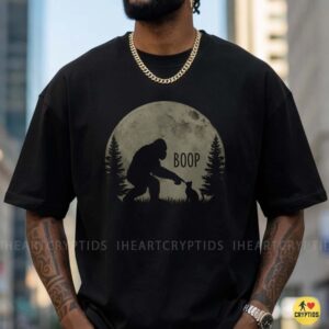 Bigfoot Boop The Cat Funny Sasquatch Full Moon Forest Silhouette Cute Cryptid Cat Lover T-Shirt 8 Bigfoot Boop The Cat Funny Sasquatch Full Moon Forest Silhouette Cute Cryptid Cat Lover Shirt