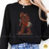 Bigfoot Carrying Golf Bag Funny Cryptid Golfer Gift Shirt