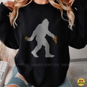 Bigfoot Carrying Pizza Slices Funny Cryptid Pizza Lover Walking Silhouette T-Shirt 7 Bigfoot Carrying Pizza Slices Funny Cryptid Pizza Lover Walking Silhouette Shirt