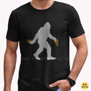 Bigfoot Carrying Pizza Slices Funny Cryptid Pizza Lover Walking Silhouette T-Shirt 8 Bigfoot Carrying Pizza Slices Funny Cryptid Pizza Lover Walking Silhouette Shirt