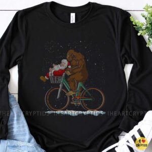 Bigfoot Christmas Bike Ride Santa Sasquatch Funny T-Shirt 7 Bigfoot Christmas Bike Ride Santa Sasquatch Funny Shirt