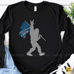 Bigfoot Detroit Lions Shirt Funny Sasquatch Detroit Football Fan Tee 6 Bigfoot Detroit Lions Shirt