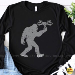 Bigfoot Drone Sasquatch UFO Hunter Cryptid Shirt