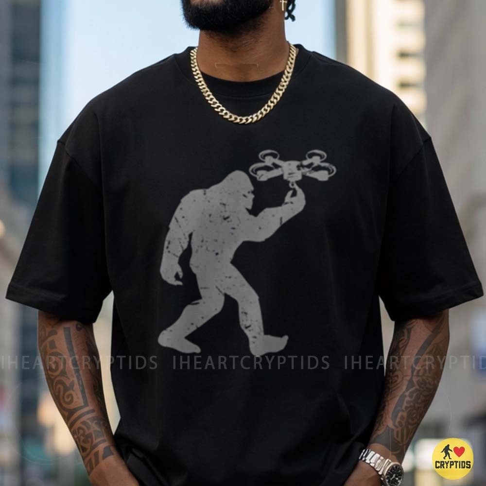 Bigfoot Drone Sasquatch UFO Hunter Cryptid T-Shirt 1 Bigfoot Drone Sasquatch UFO Hunter Cryptid Shirt