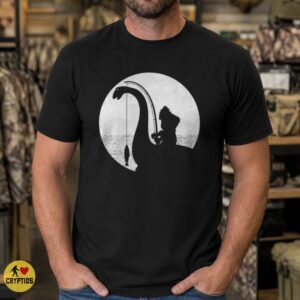Bigfoot Fishing on Loch Ness Monster Full Moon Funny Shirt