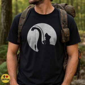 Bigfoot Fishing on Loch Ness Monster Full Moon Funny Cryptid T-Shirt 7 Bigfoot Fishing on Loch Ness Monster Full Moon Funny Shirt