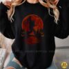 Bigfoot Halloween American Flag Blood Moon Jack O Lantern Patriotic Spooky Shirt