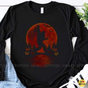 Bigfoot Halloween American Flag Blood Moon Jack O Lantern Patriotic Spooky T-Shirt 7 Bigfoot Halloween American Flag Blood Moon Jack O Lantern Patriotic Spooky Shirt