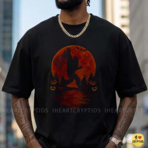 Bigfoot Halloween American Flag Blood Moon Jack O Lantern Patriotic Spooky T-Shirt 8 Bigfoot Halloween American Flag Blood Moon Jack O Lantern Patriotic Spooky Shirt