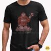 Bigfoot Holding Pink Flower Cute Kawaii Cryptid Floral Funny Shirt