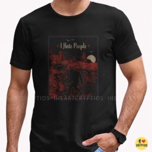 Bigfoot I Hate People Forest Wildlife Moon Deer Rabbit Introvert Nature Lover Shirt